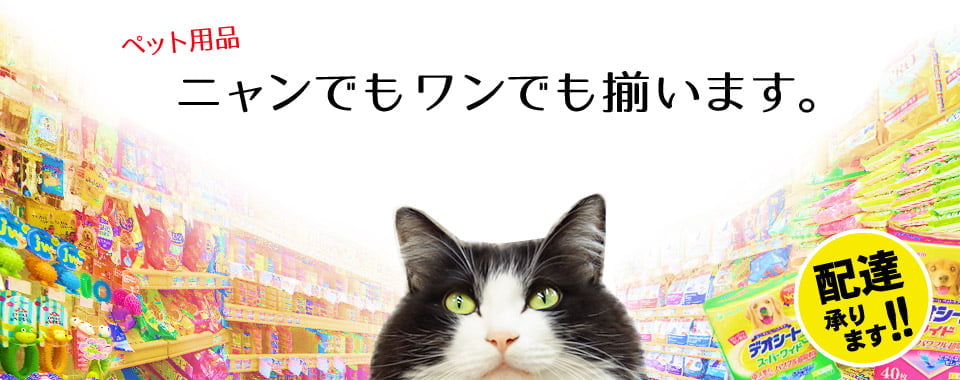 ニャンでもワンでも揃います。 (配達承ります!!)