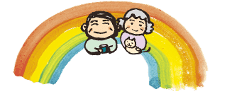 虹とベル君